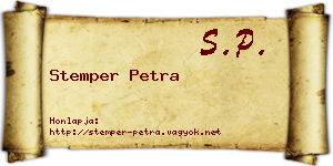 Stemper Petra névjegykártya